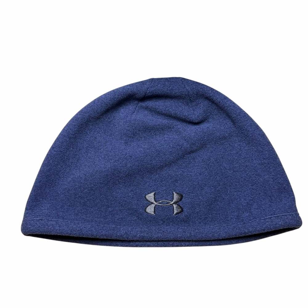 Under Armour Blue Fleece Beanie Hat with Logo